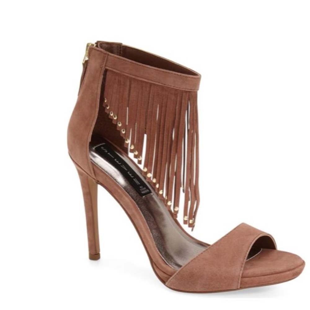 'Rahrah' Fringe Ankle Strap Sandal